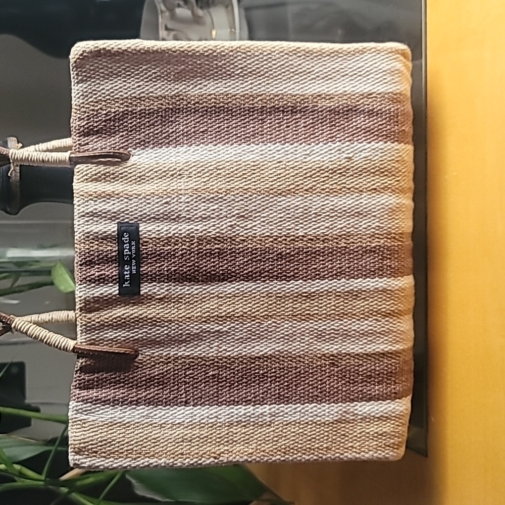 kate spade woven natural tote